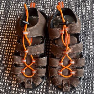 GAP Kids Brown and Orange Adventure Sandals
